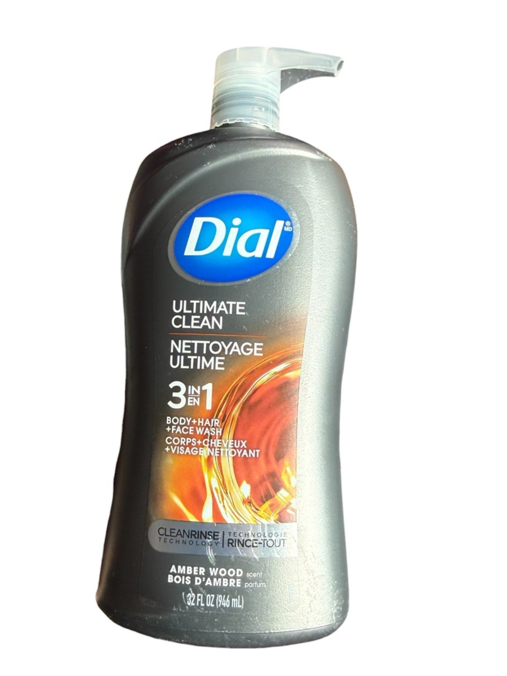 Never used- Dial Ultimate Clean 3-in-1 Body Hair Face Wash - Amber Wood